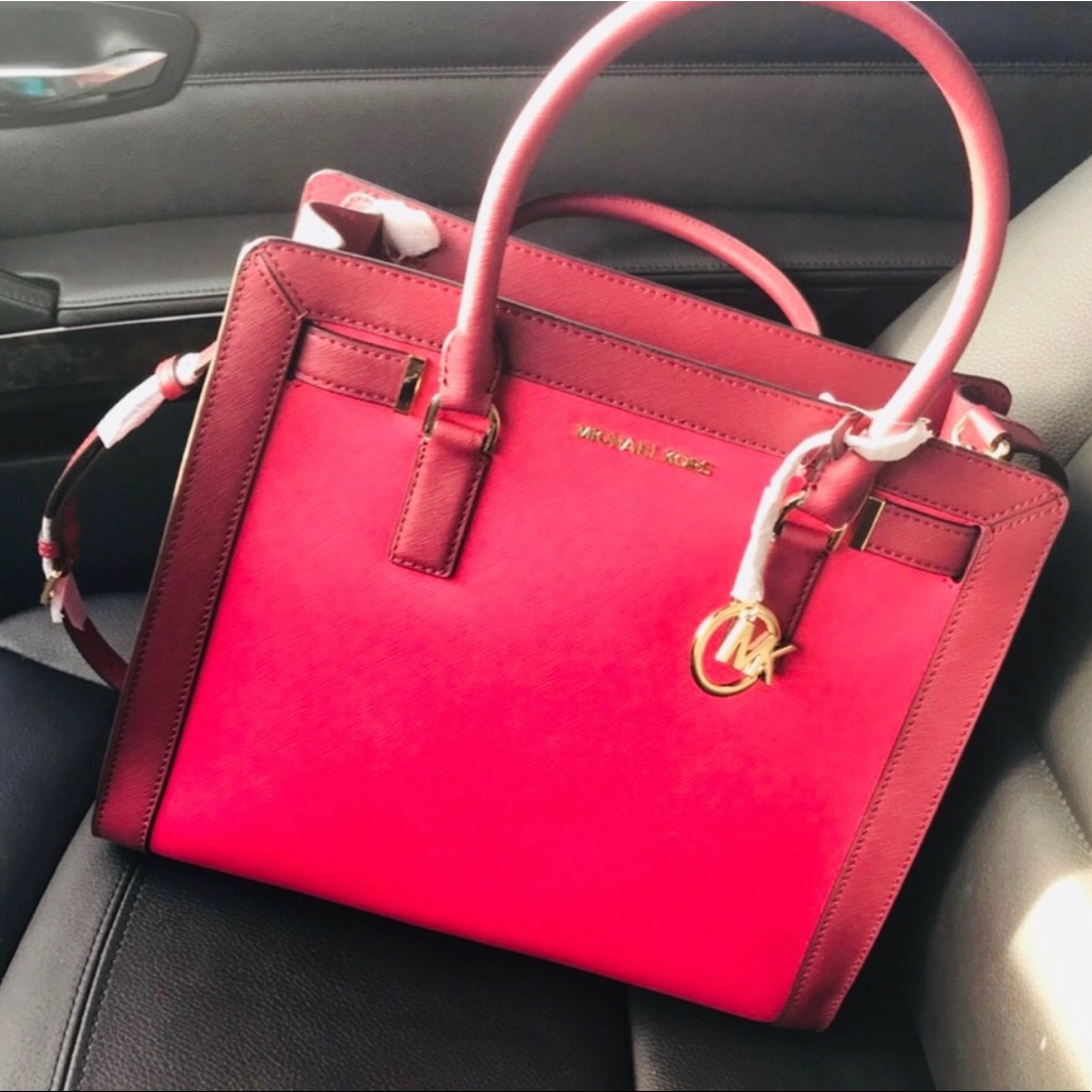 Michael Kors: “Birkin-Style” Large Raspberry Dillon Tote